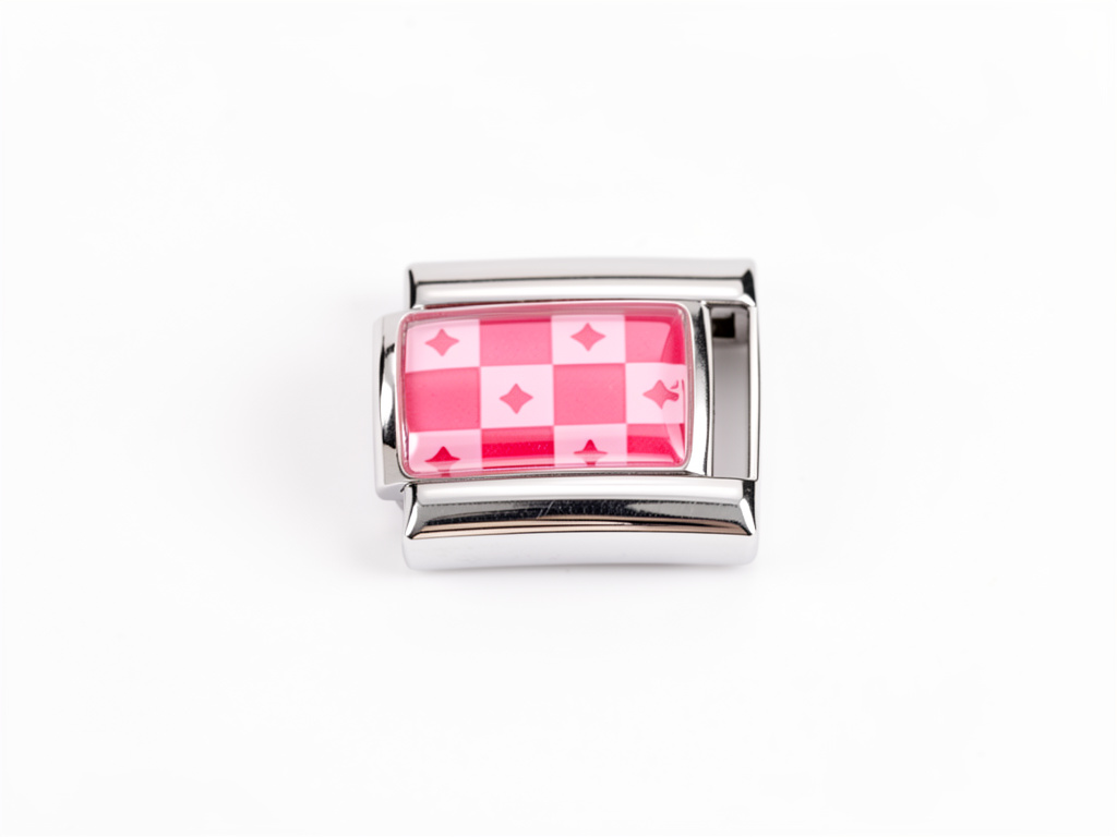 Charm cuadrado rosa