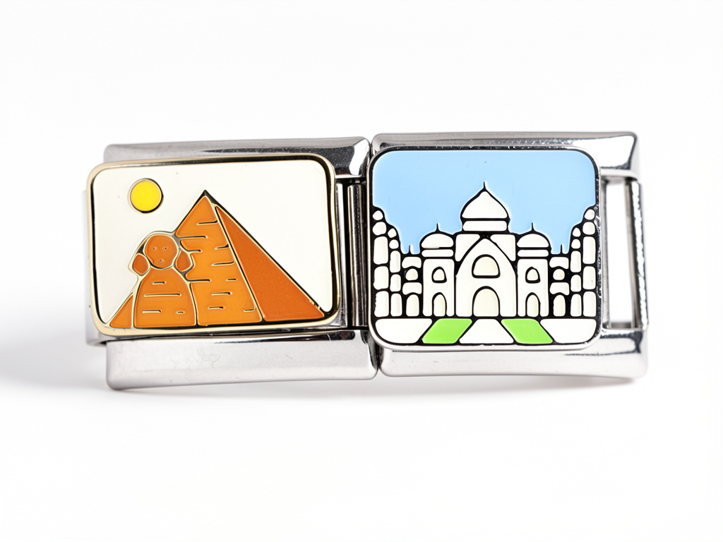 Brazalete italiano piramide y Taj Mahal