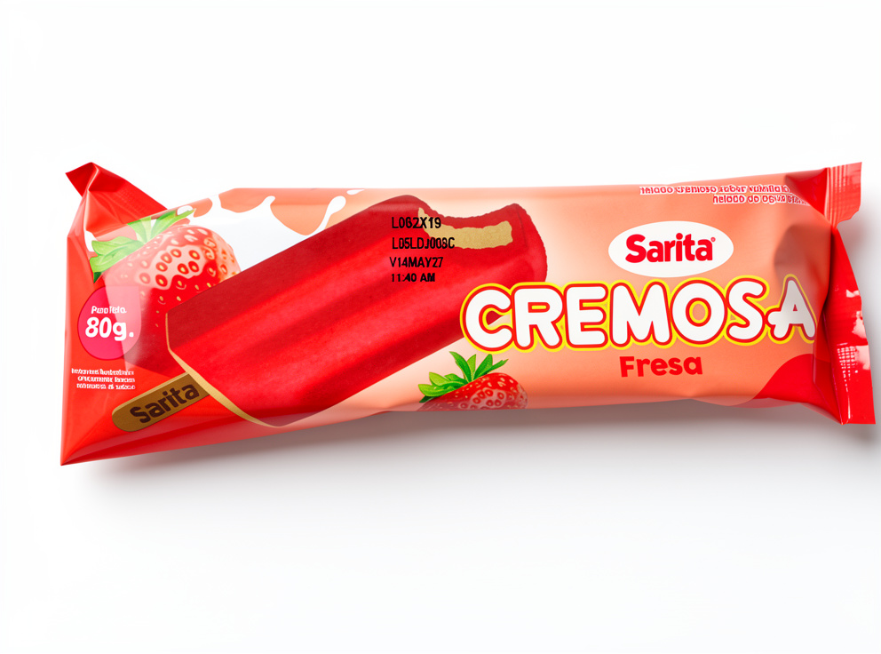 Paleta cremosa fresa