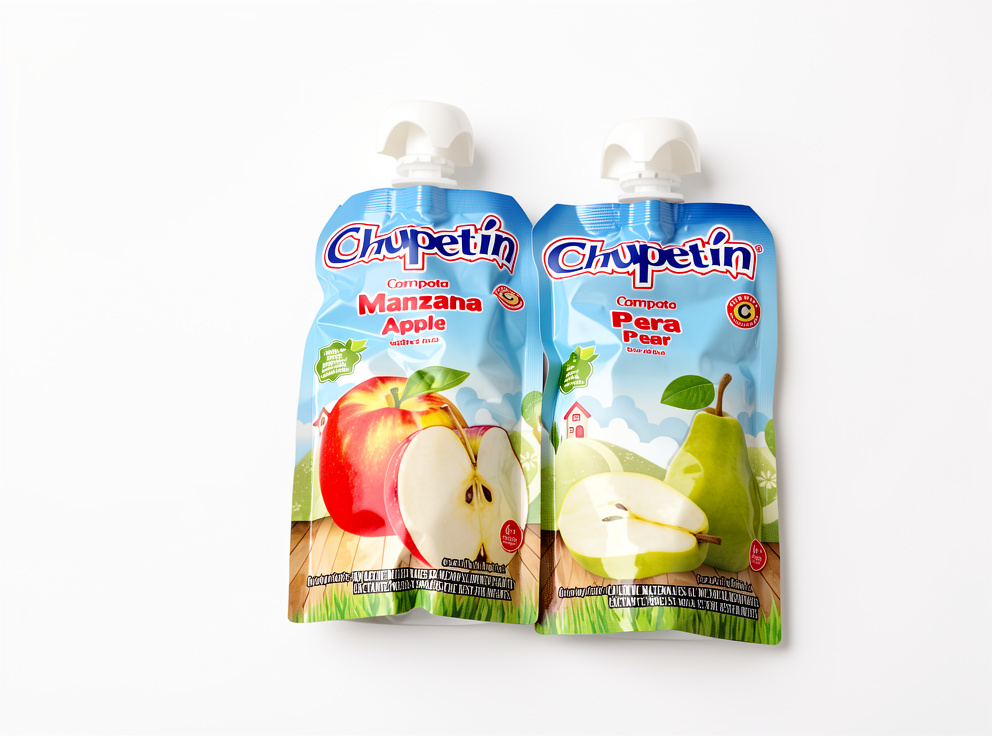 Coladitos chupetin pera y manzana