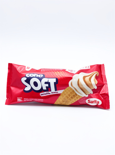 Helado Cono Soft/Vainilla Fresa