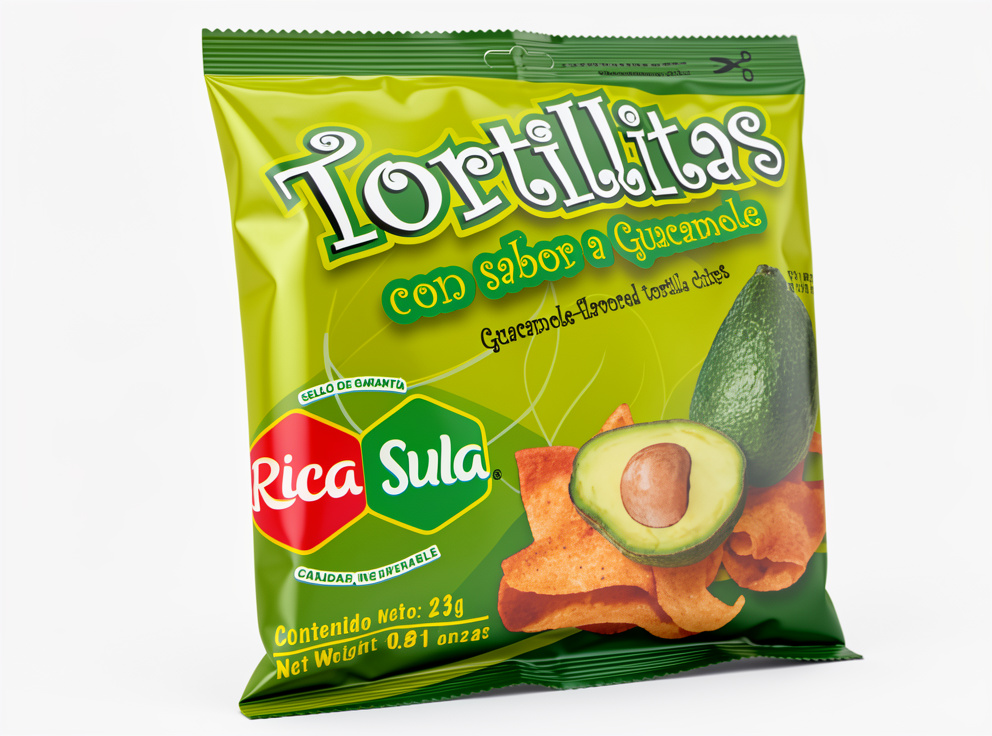 Tortillitas sabor a guacamole