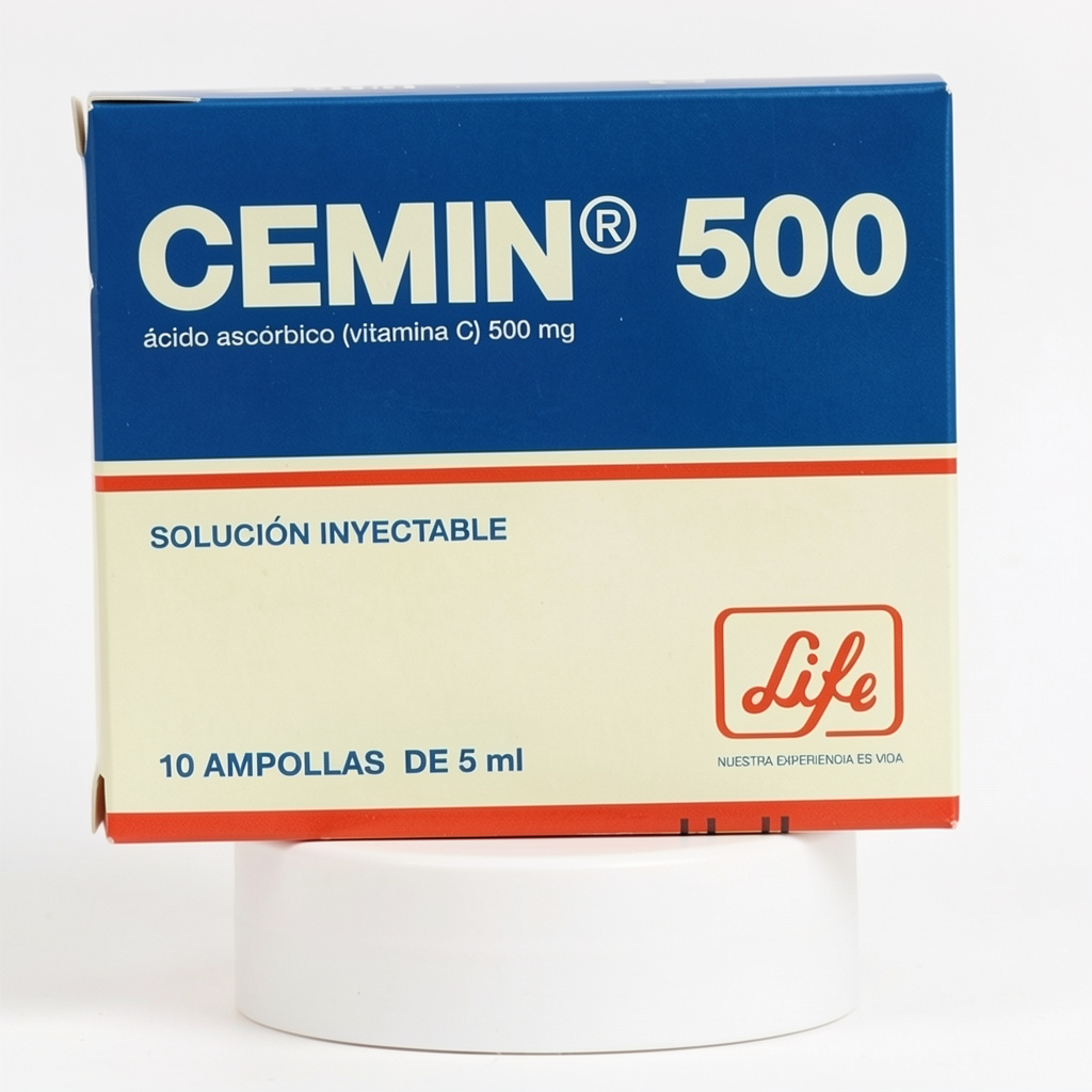 Cemin 500 (Vitamina C) caja x 10 Ampollas