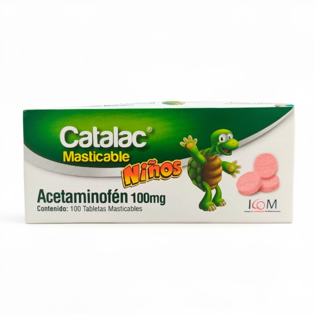 Catalac Niños Masticable (Acetaminofén) 100mg  Caja x100 Tab.