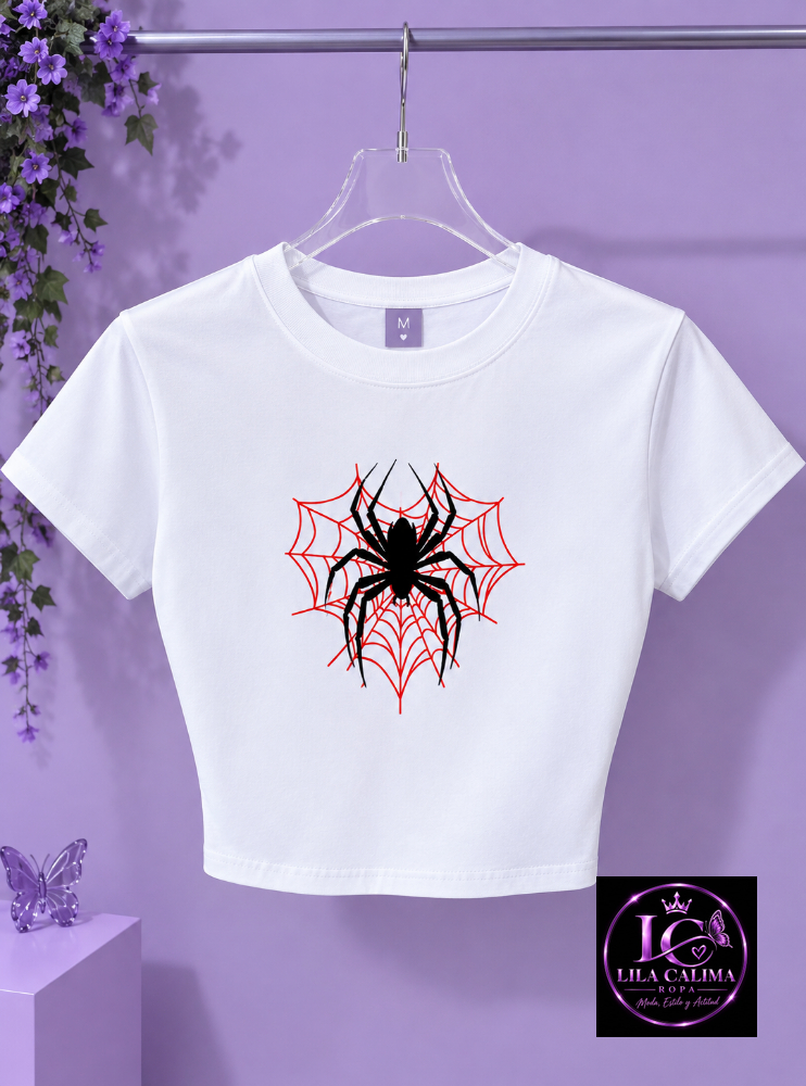 Crop Top Urbano Red de Araña
