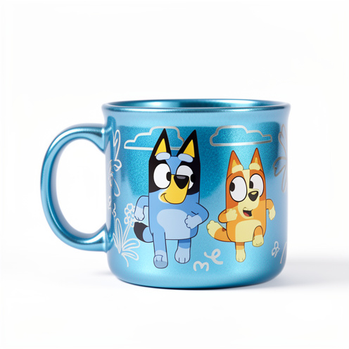 Taza iridiscente bluy 420ml