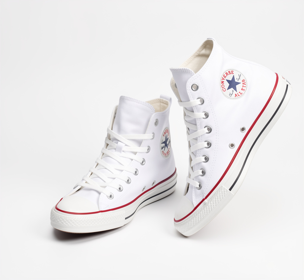 Tenis Converse blancas altas, talla 42