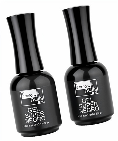 Gel Tono liso Fantasy Nails Super Negro 15ml