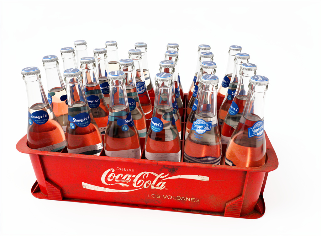 Caja de mineral shangri-la vidrio 12 Oz. 24 unidades.