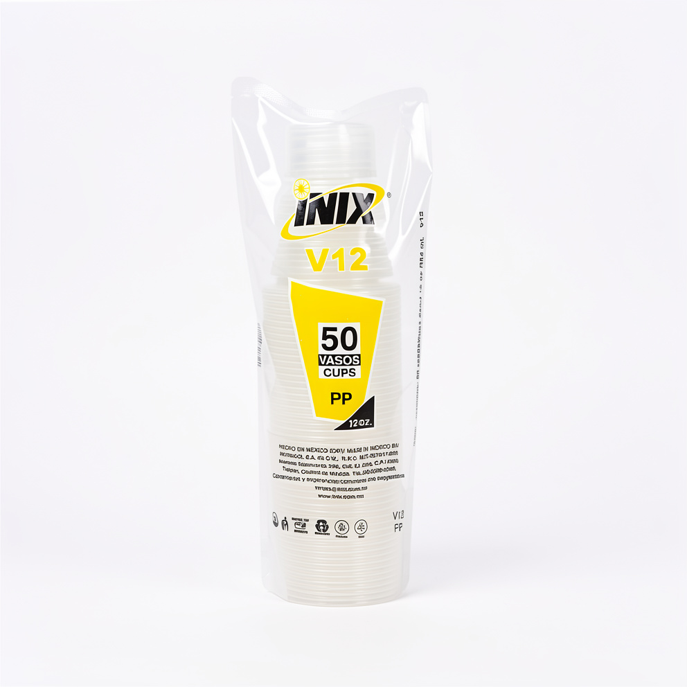 Vaso INIX 12 Oz transparente 50 unidades.