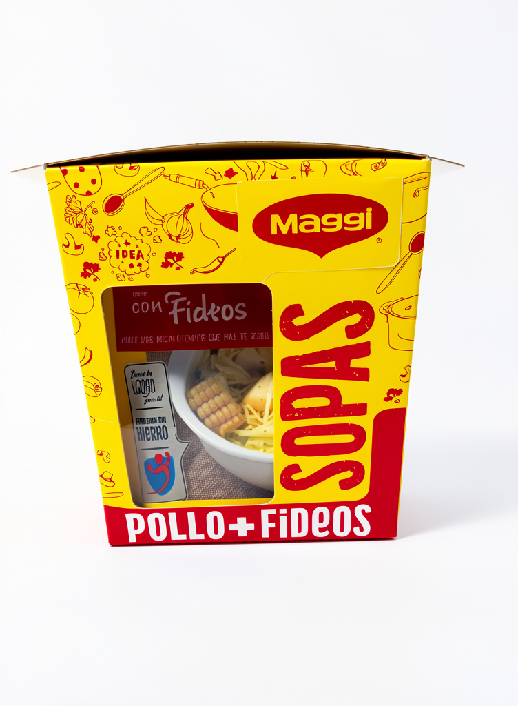 Sopa maggui pollo+fideos grande 12 unidades