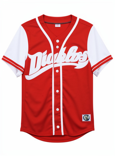 Jersey diablos roja mangas y vivos blancos