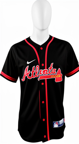 Jersey Atlanta Azul Marino vivos rojo