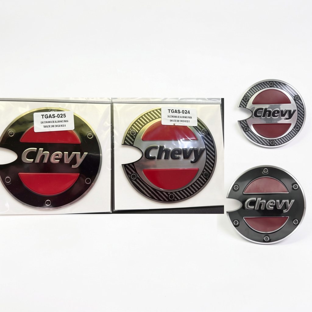 CALCOMANIA ALUMINIO TAPA GAS CHEVY