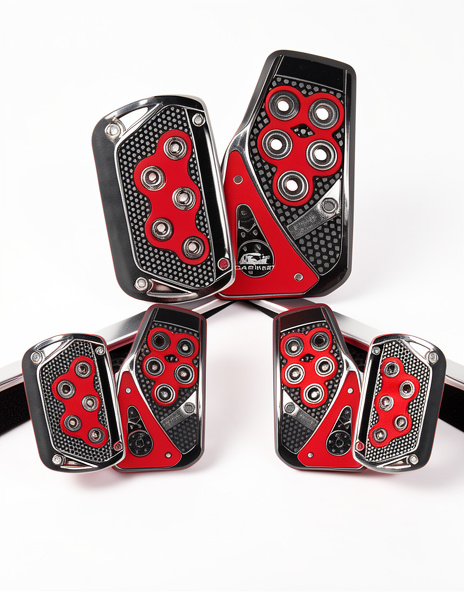 Pedal negro rojo universal