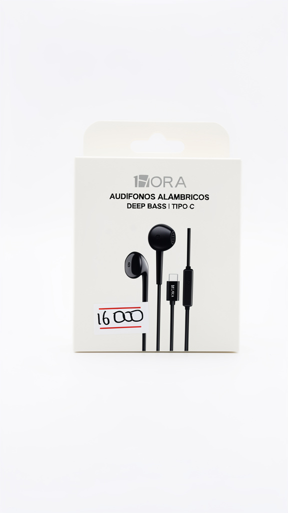 Audifonos Tipo C - DEEP BASS - Marca 1HORA - Negros