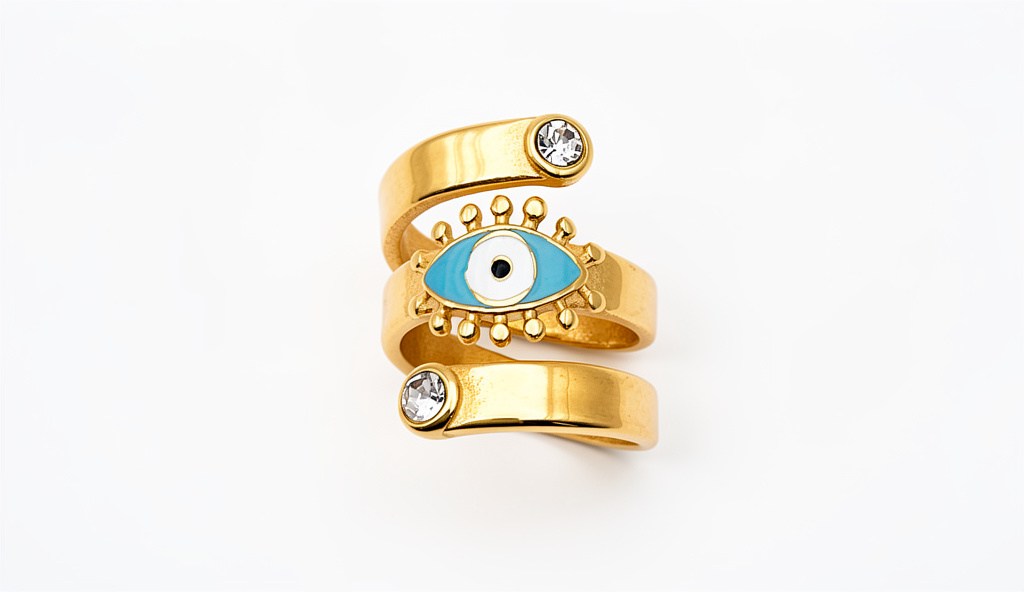106051 - Anillo espiral ojo turco