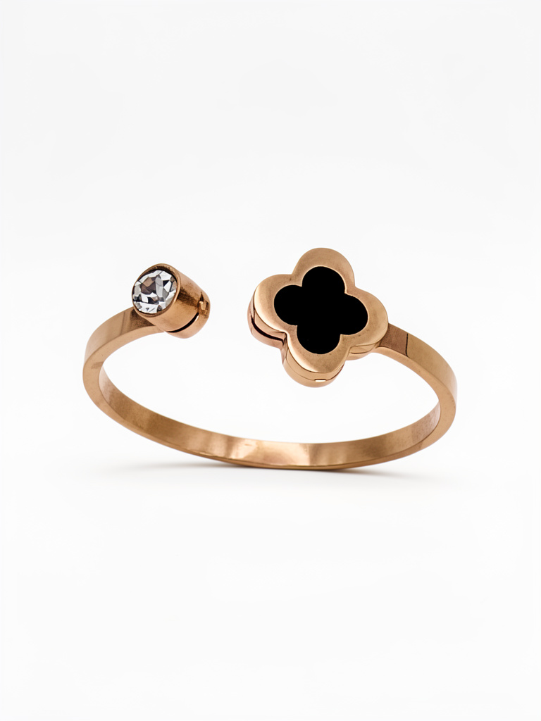 106086 - Anillo en tono oro rosa, Acero.