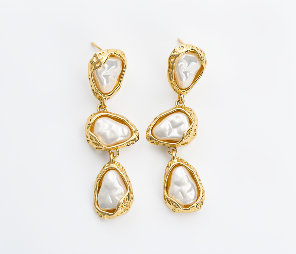 103114 - Aretes irregular, Rodio.
