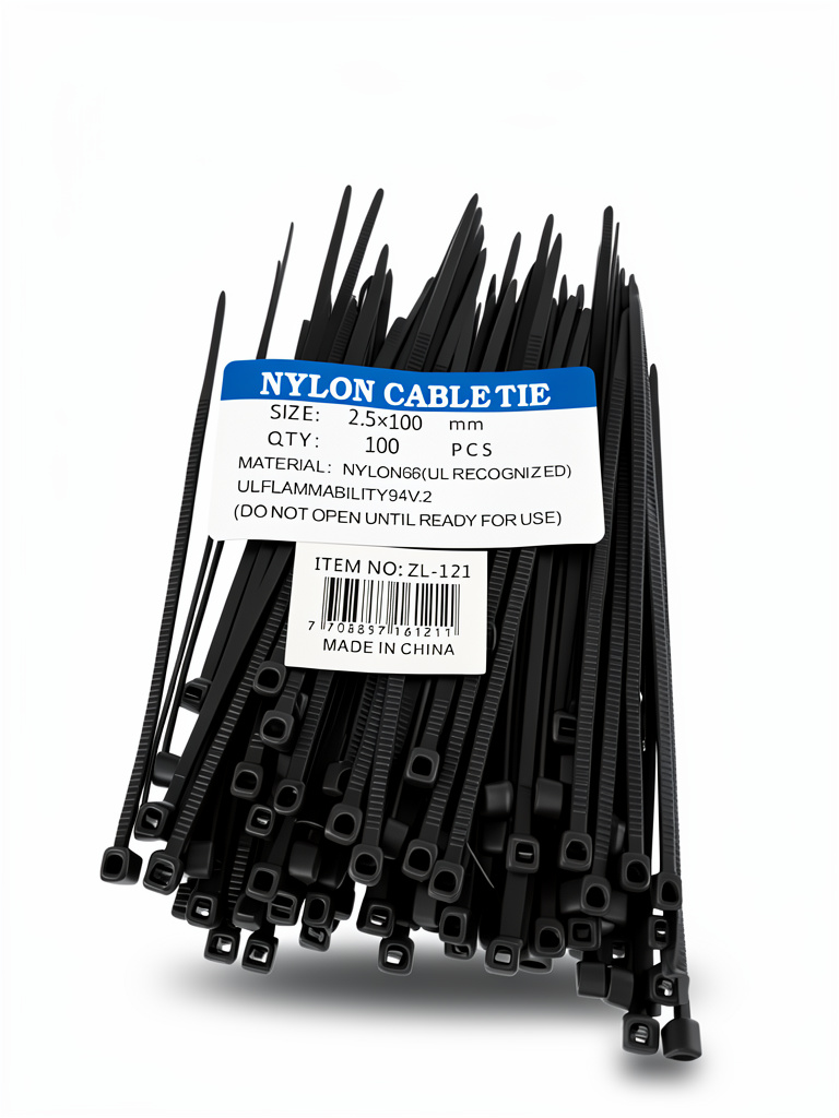 AMARRADERA  NEGRA NYLON CABLETIE 10CM