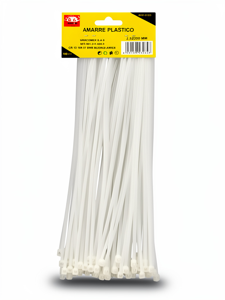 AMARRADERA 20CMS BLANCA NEGRA