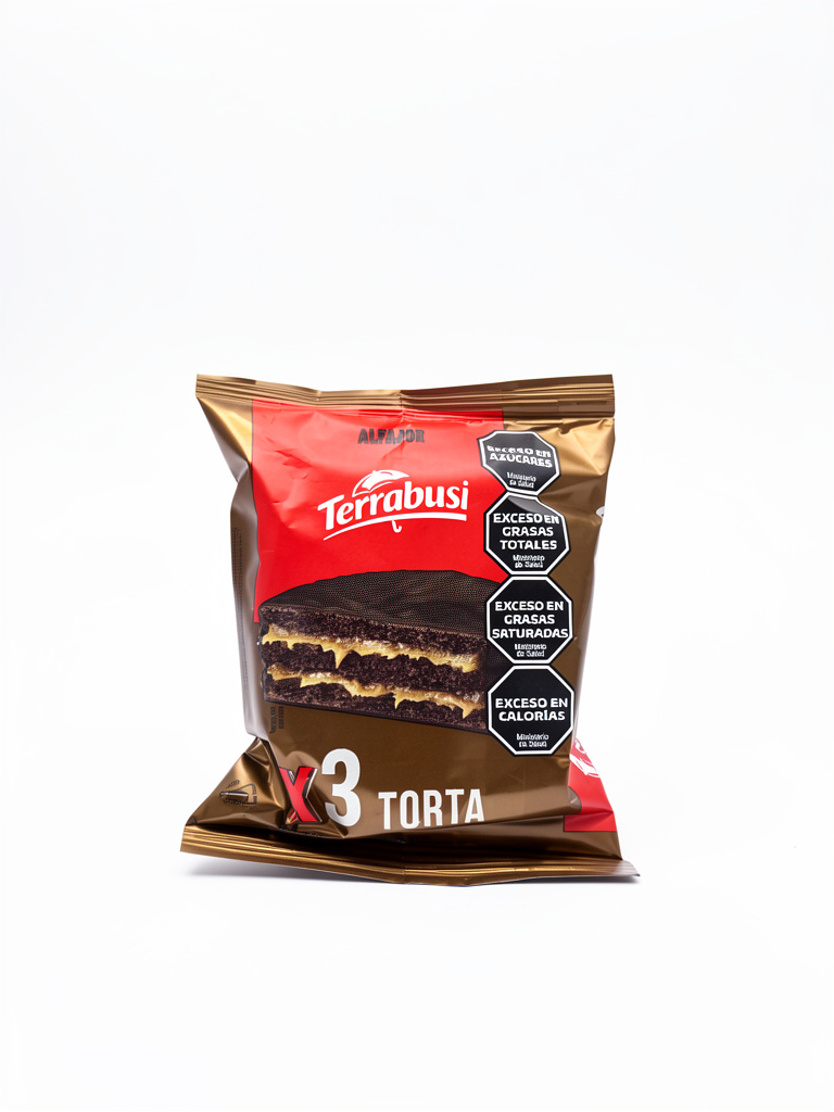 Alfajor terrabusi tres torta negro