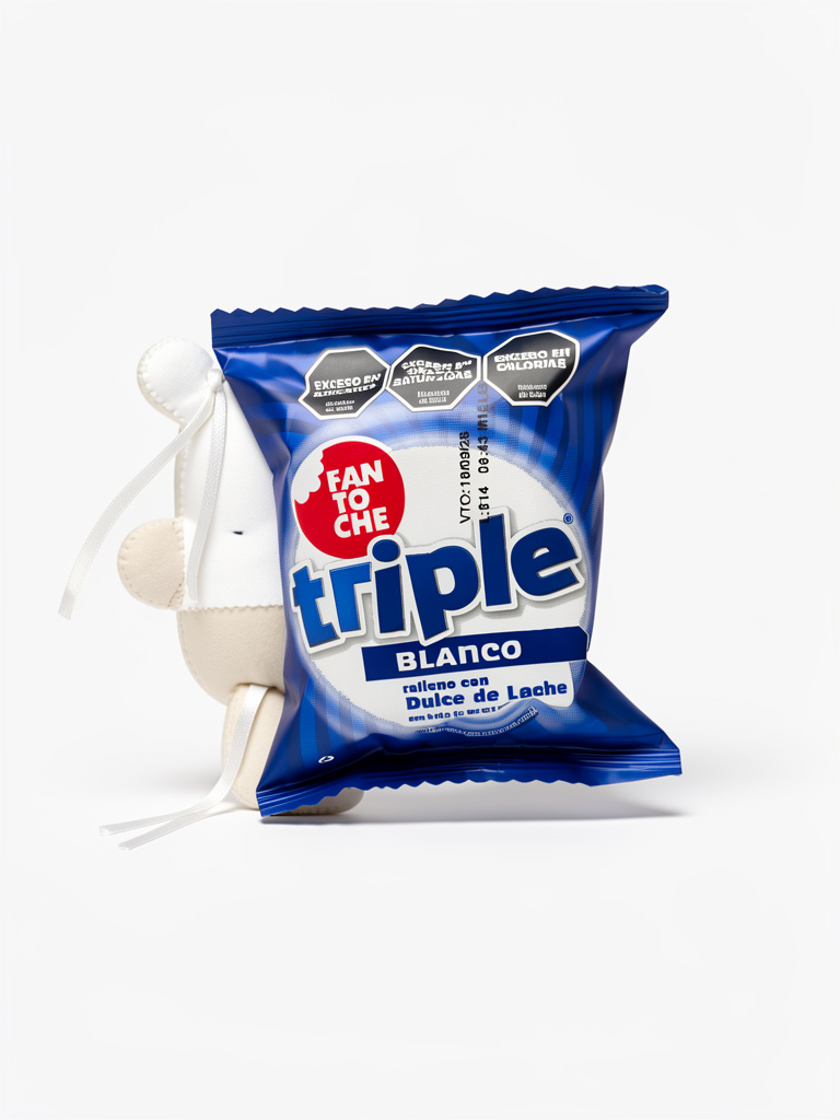 Alfajor fantoche triple blanco