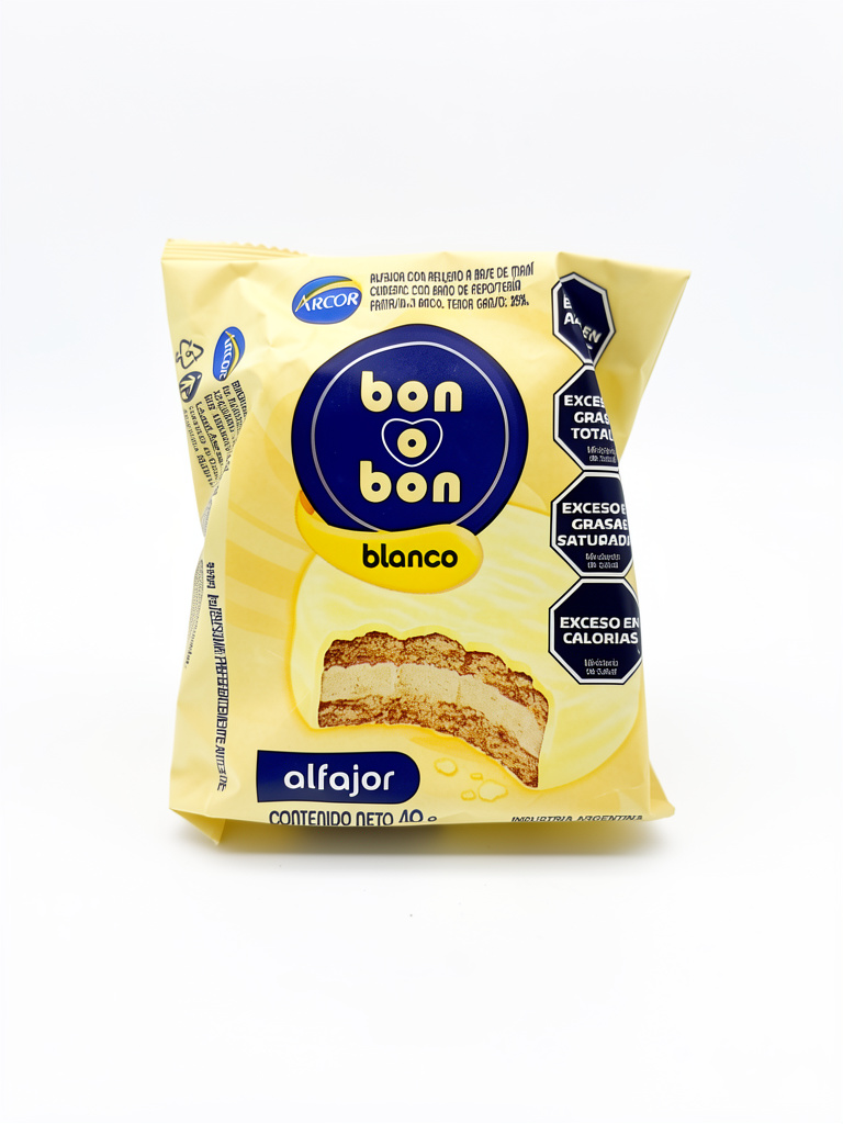 Alfajor bon o bon blanco 40gr