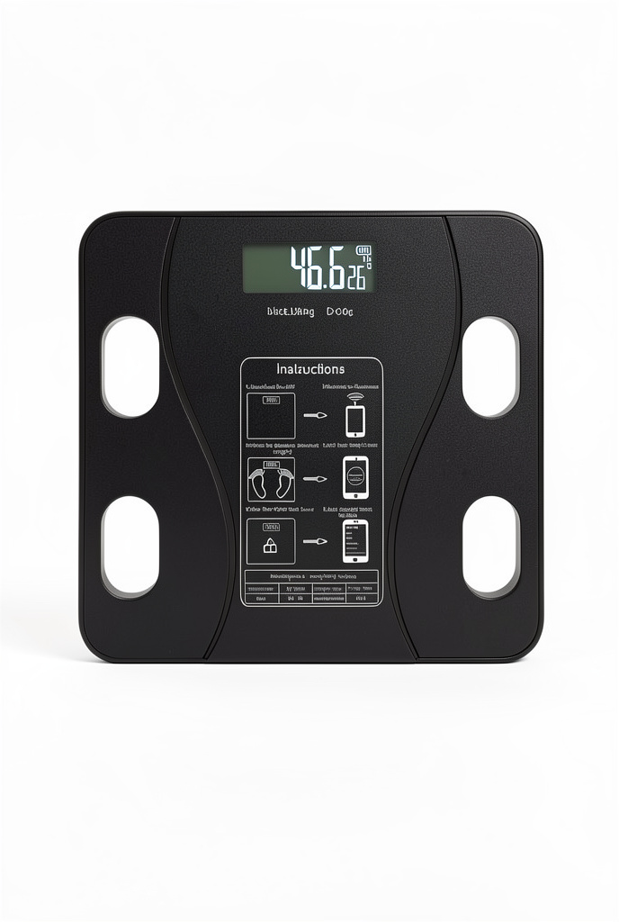 Balanza digital Bluetooth negra