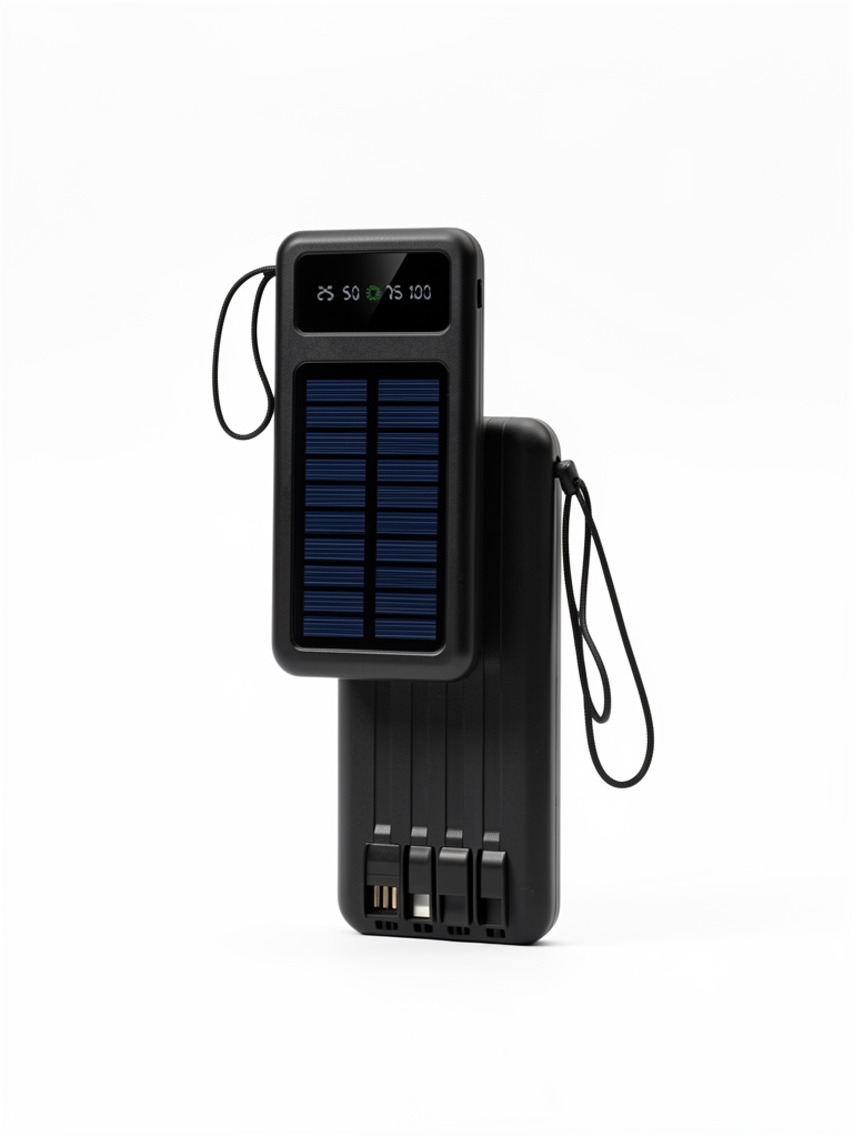 Power Bank solar negro