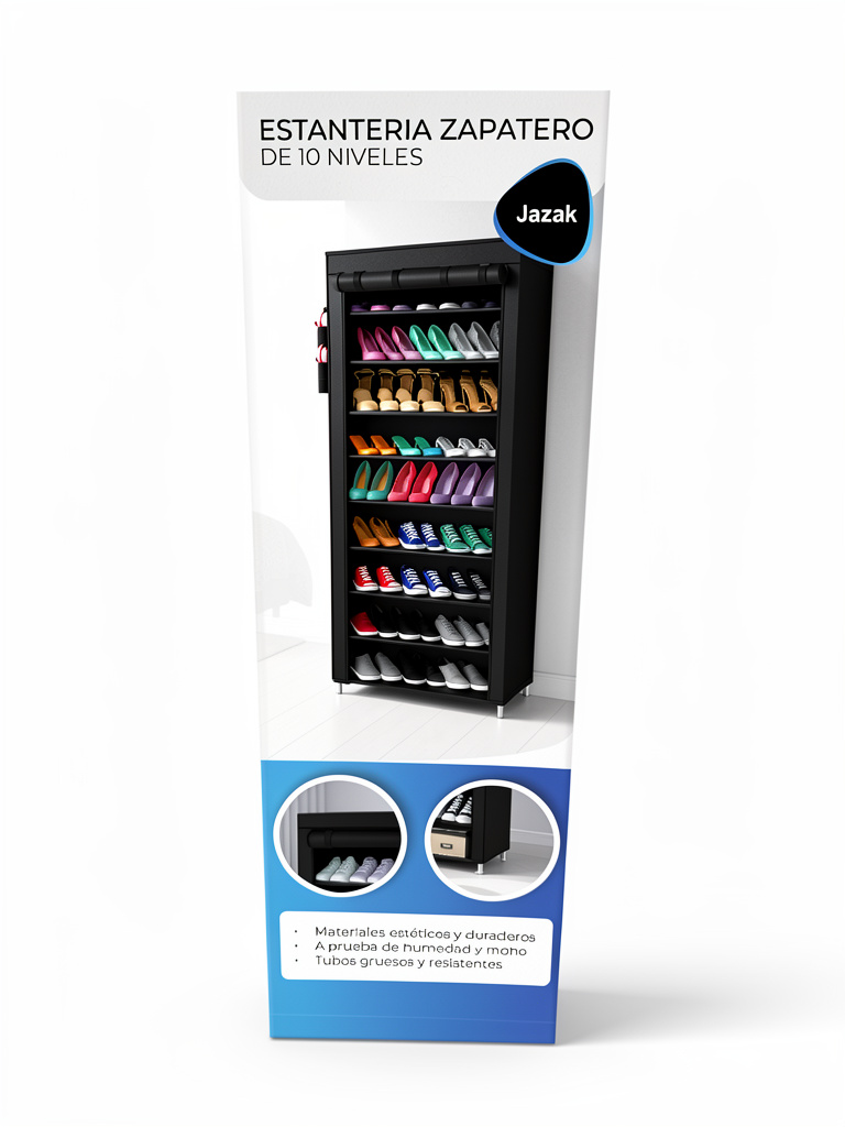 Organizador de zapatos de nueve niveles