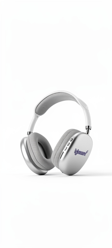 Auriculares inalambricos plateados
