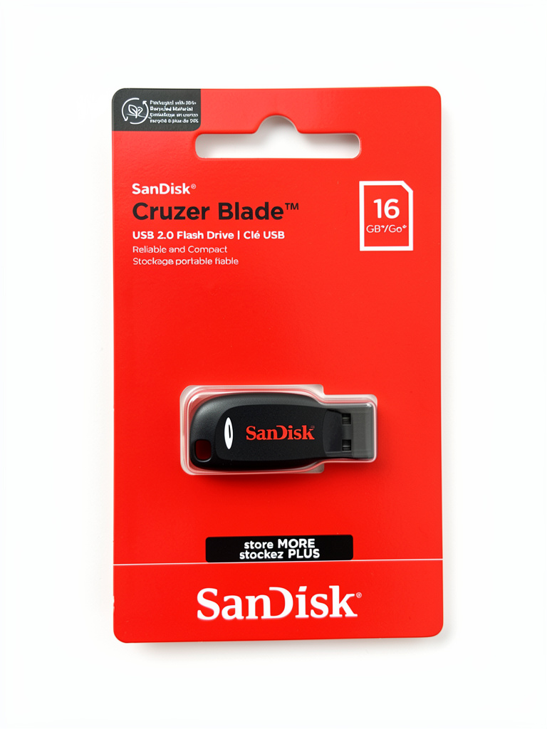 Pen Drive SanDisk Cruzer Blade negro 16GB