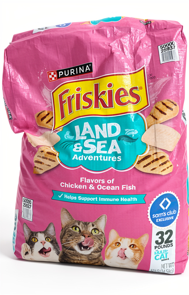 FRISKIES LAND & SEA - CHICKEN & OCEAN FISH 32 LB