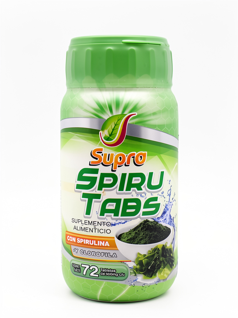Spiru Tabs Supra 72 Caps Alga Espirulina en Cápsulas
