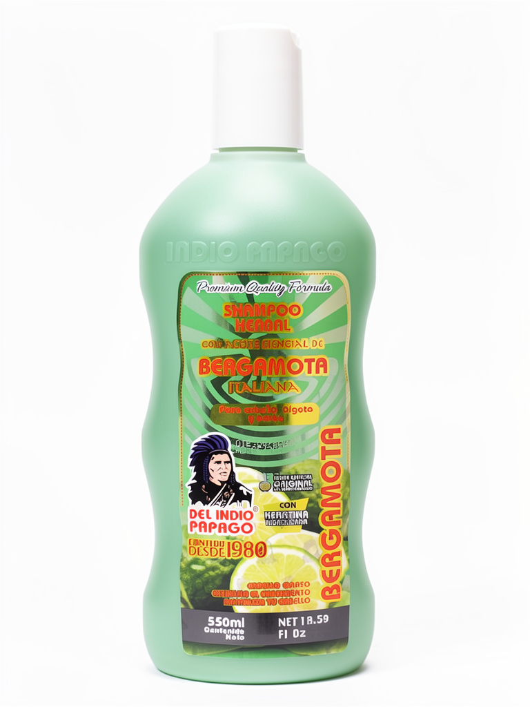 Shampoo De Bergamota Italiana 500ml Indio Papago