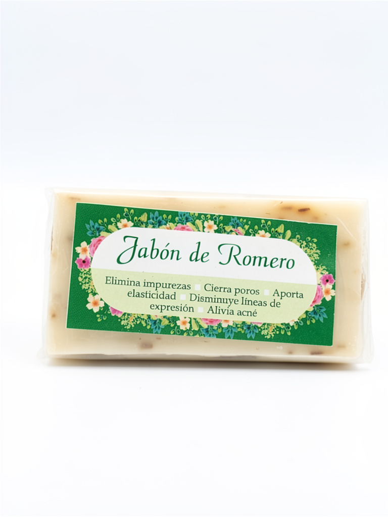 Jabón Artesanal Romero 100g Crema Rosita