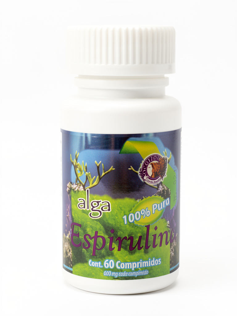 Alga Espirulina Pura 60 Comprimidos Ocotzotl