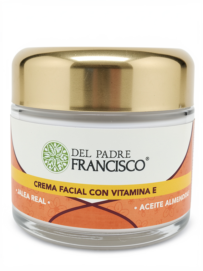 Crema Facial Jalea Real y Vitamina E del Padre Francisco 50g -Cristal- Vitamina E, Jalea Real, Aceite Almendras,