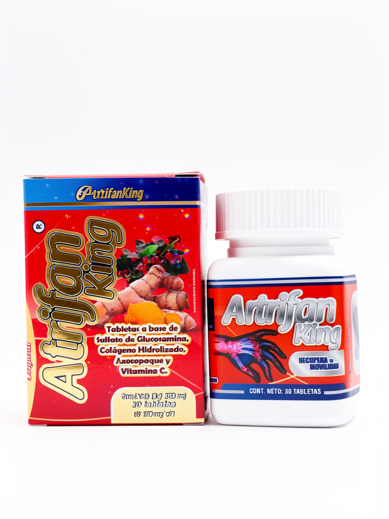 ArtrifanKing 30tabs 500mg Glucosamina, Colágeno Hidrolizado, Vitamina C