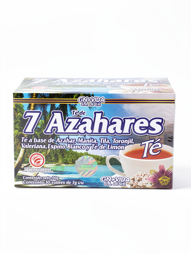 Té 7 Azahares 30Sobres | Tila, Valeriana, Espino Blanco, Toronjil. Te Relajante Antí-estrés