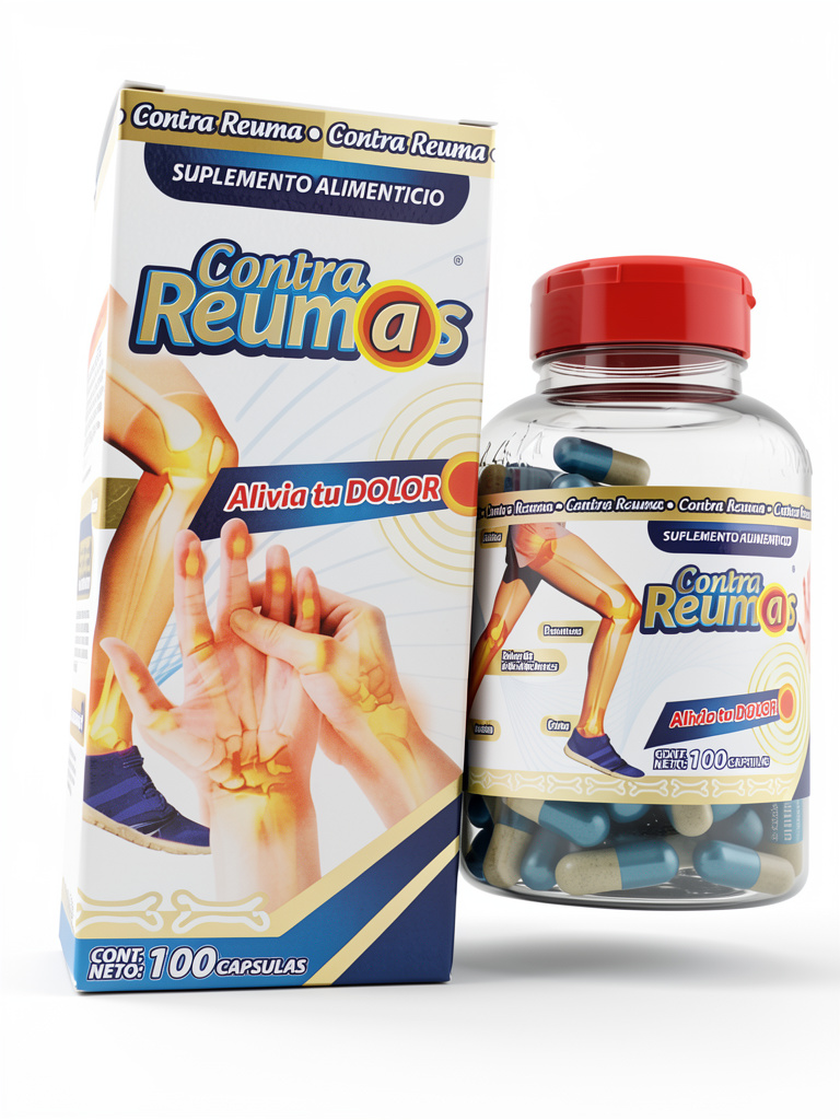 ContraReumas 100Caps.  Buchu, Matarique, Ajo rey, Cartílago de tiburón, Condroitina, Ortiga,