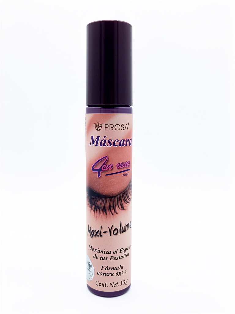 Mascara 4 en 1 Maxi-Volumen Silicon 13gr, Prosa.