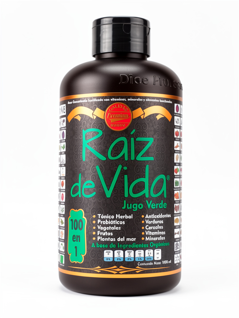 Raíz de Vida Jugo Verde 1lt. 100Plantas en 1
