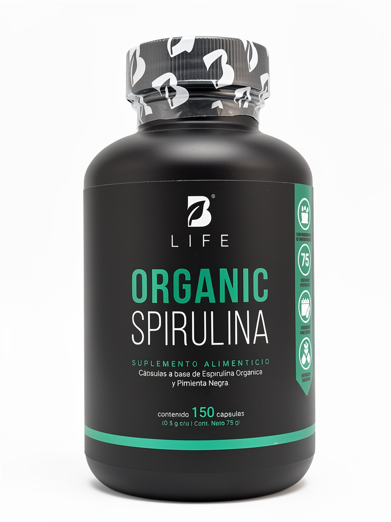 Spiriluna Organica B Life 150 Caps. | 75Dias  Alga Espirulina Orgánica Pura