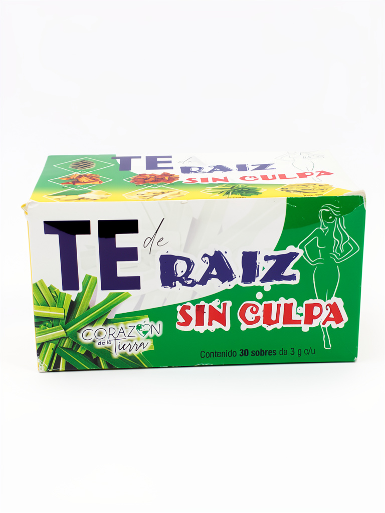 Té Raiz Sin Culpa 30Sobres Raiz de Tejocote, Cocolmeca, Jengibre, Lima, Limón, Sen, Pygnogénesis.