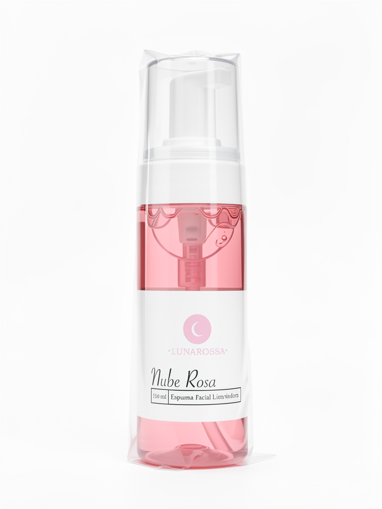 Espuma Limpiadora Facial 150ml. LunaRossa Rosas, Avena, Calendula, Vitamina E, Jojoba, Coco