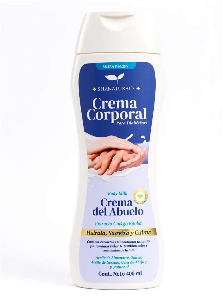 Crema Del Abuelo Para Diabéticos 400ml. | GinkoBiloba, Almendras Dulces, Sésamo, Cera de Abeja, pantenol.