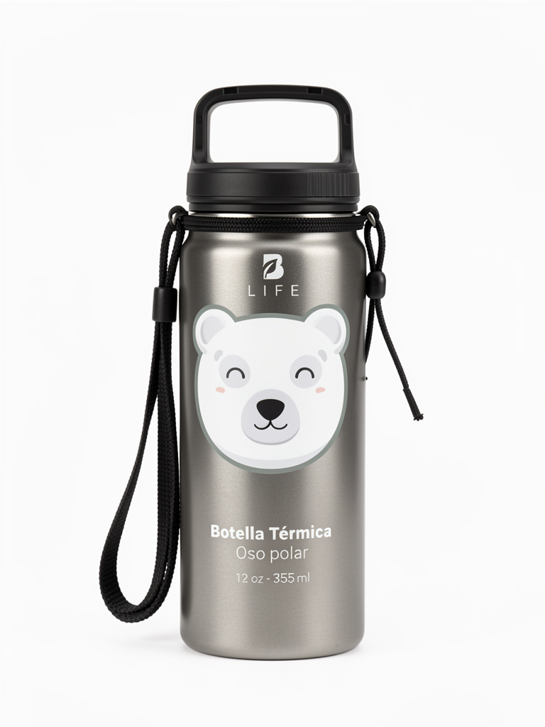Botella Térmica Oso Polar 355ml. B Life