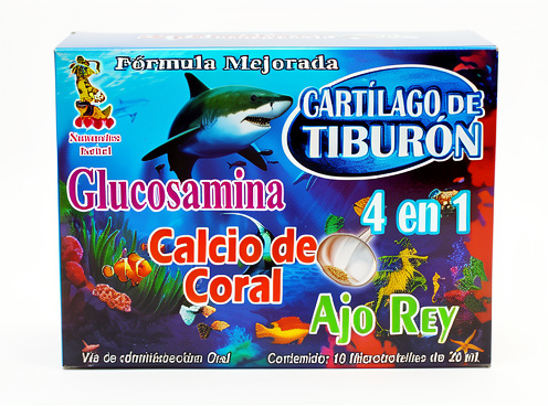 Ampolletas Glucosamina, Cartílago de Tiburon 4 en 1